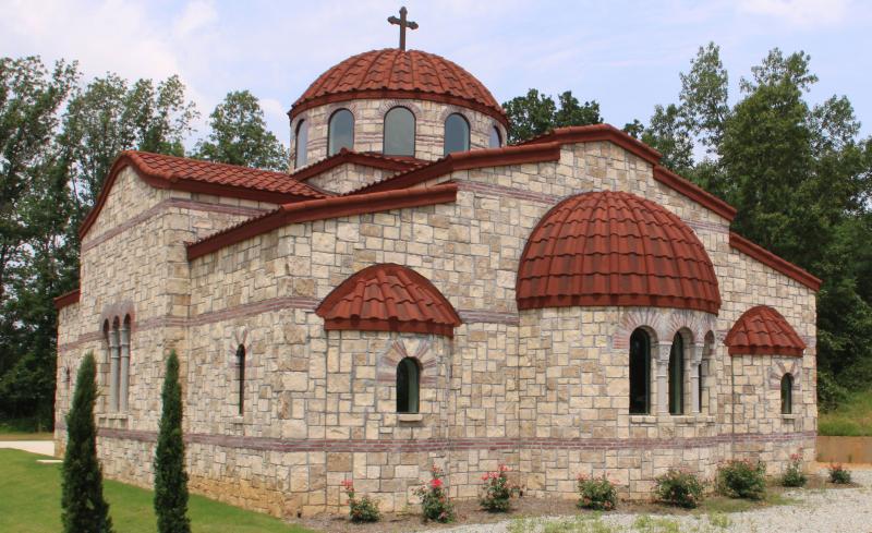 Church with a metal roof