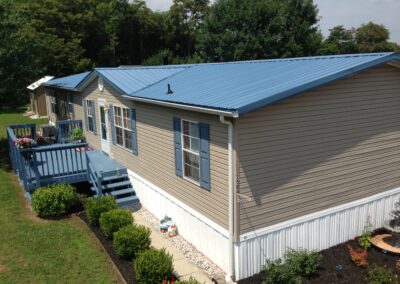 Metal roof on a mobile home.